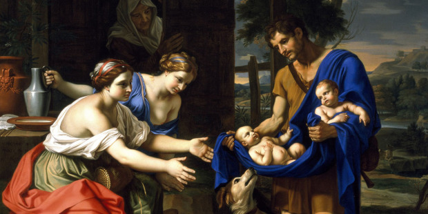 Roma’nın Kuruluş Efsanesi: Romus ve Romulus 1 Karısına Romulus ve Remus Getiren Çoban Faustülü, Nicolas Mignard (1654