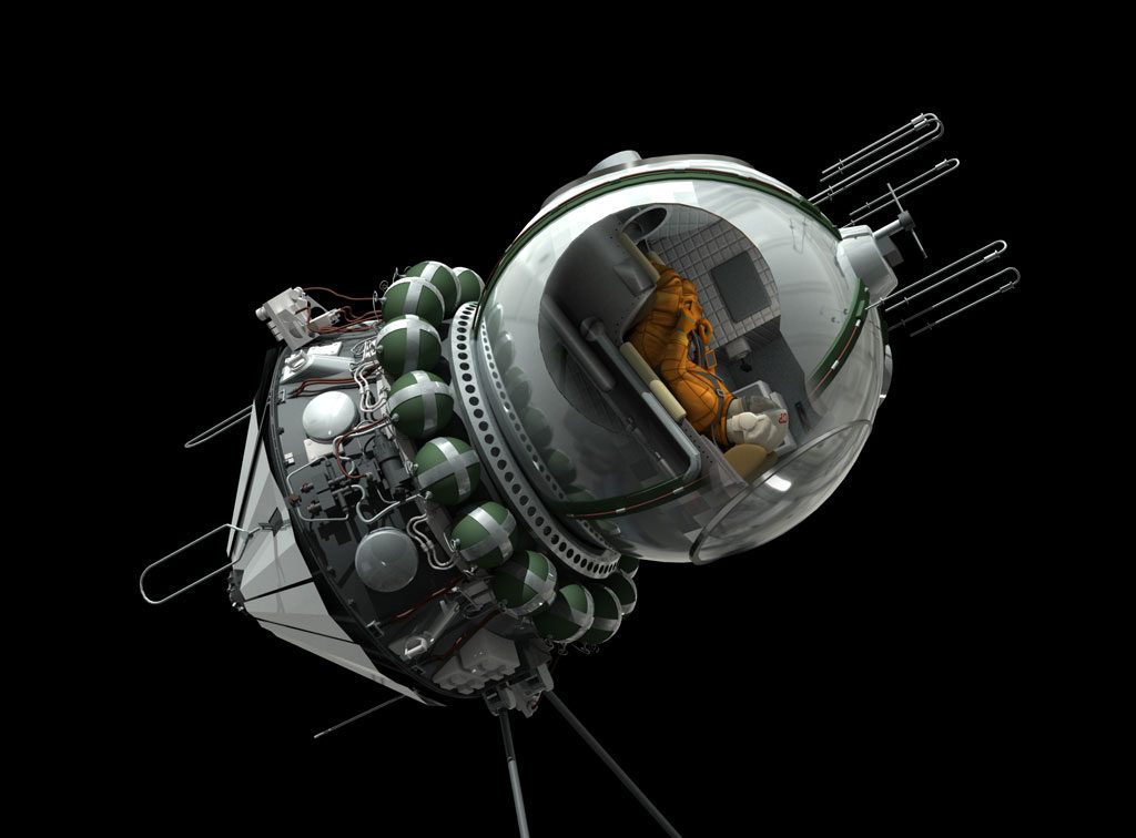Uzaydaki İlk İnsan: Yuri Gagarin 1 Vostok 1 Roketi içerisinde Gagarin'i taşıyan kapsülün tasfiri